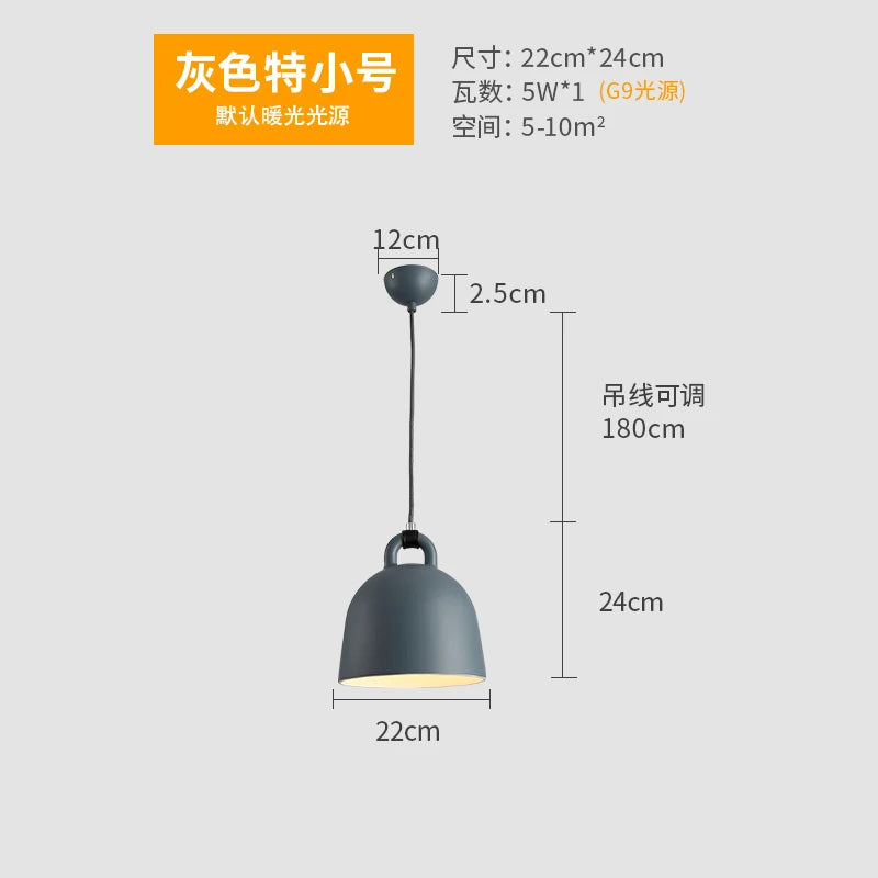 Denmark Bell Shape Pendant Light Modern dining room Hanging lamp Resin Fixtures Living Room Loft Industrial Home Decor&#39;s Luminaire