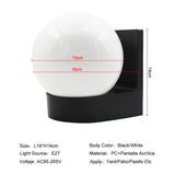 Modern Ball Outdoor Wall Lamp Garden Glass Balcony Aisle Step Lights Corridor Street Garden Fence Park Lighting Built lamp