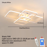 Rectangle Acrylic Aluminum Modern Led Ceiling Lights For Living Room Bedroom White/Black Led Ceiling Lamp Fixtures