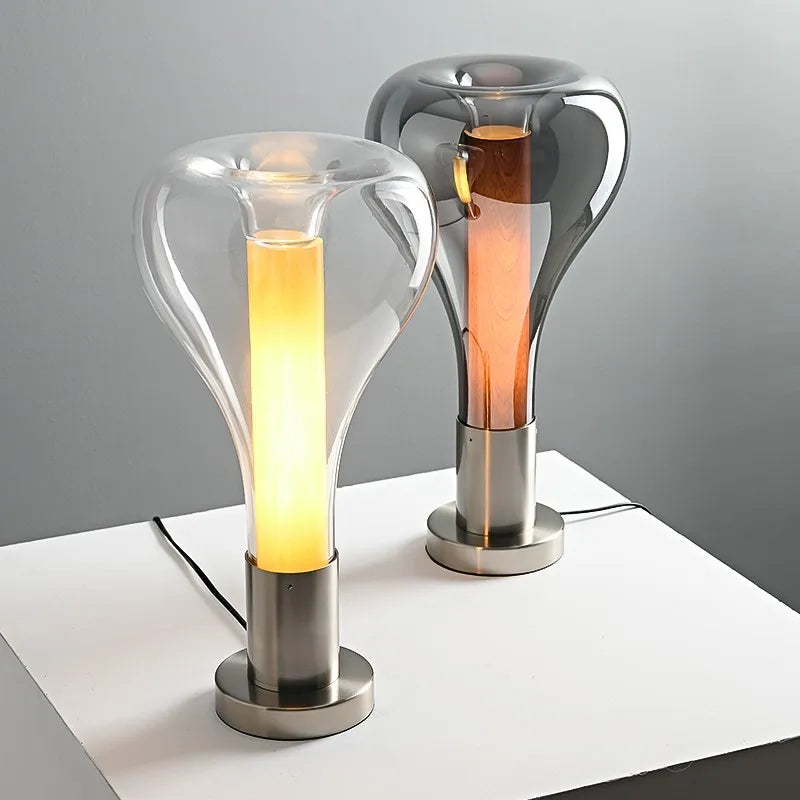 Eris Table Lamp Modern Creative Bedroom E27 Smoky/Clear Glass Light Nordic italian design lamp Study Living Room Home minimalist