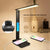 10W QI Wireless Charging LED Desk Lamp With Calendar Temperature Alarm Clock Eye Protect Study Business Light Table Lamp