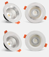 Modern LED COB Recessed Downlight - 5W to 15W Dimmable Spotlight for Commercial & Retail Lighting