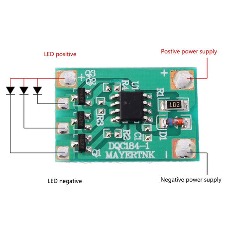 LED Dimmer Breathing Light Auto Controller Chip 3Channel Slow Flashing Gradient Light Driver Module Gradually Fades Out