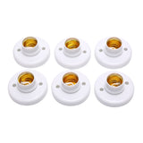 E27 Screw Cap Socket White Ceiling Light Lamp 6pcs/lot Bulb Fixing Base Stand Light Bulb Holder