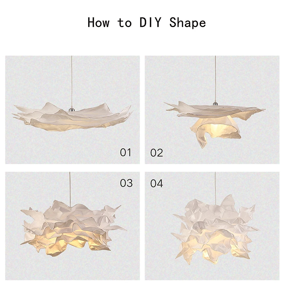 42x42/60x40/85x54cm Art DIY Cloud Lamp Shade Flower Light Ceiling Lampshade Decor Chandelier Pendant Living Room Bedroom Bar Use