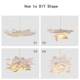 42x42/60x40/85x54cm Art DIY Cloud Lamp Shade Flower Light Ceiling Lampshade Decor Chandelier Pendant Living Room Bedroom Bar Use