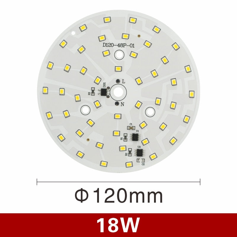 LED Downlight Chip 3W 5W 7W 9W 12W 15W 18W Round Light Chip AC 220V-240V 2835SMD Lamp Beads Cold/Warm white Lighting Spotlight