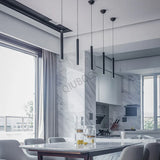 Slim LED Pendant Light - Long Tube Hanging Lamp for Kitchen Island & Bar