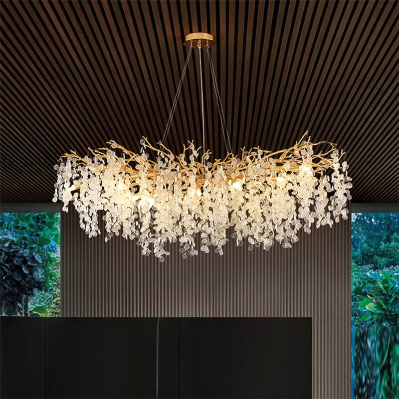 Modern Crystal Luxury LED Chandelier Lighting Home Decoration LOFT Villa Lustre Living Room Hotel Hall Art Indoor Decor Lighting