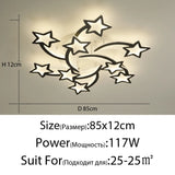 Modern LED Chandelier White/Black Dimmable Indoor Lighting For Bedroom Hall Living Children's Room Acrylic Fixture Lamps