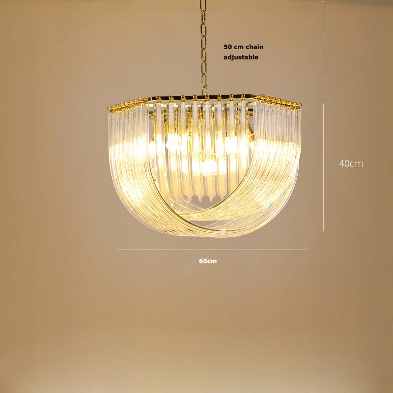 LED Postmodern Gold Silver Chrome Designer Hanging Lamps Chandelier Lighting Luster Suspension Luminaire Lamp For Foyer