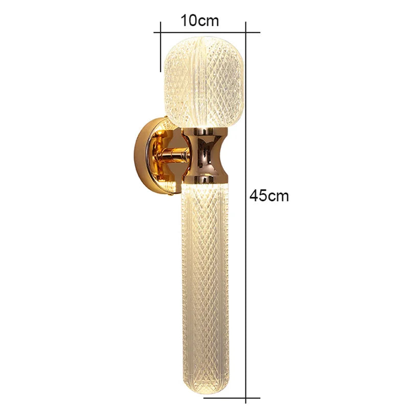 Modern Luxury LED Wall Sconce - Creative Bedside & Living Room Background Light