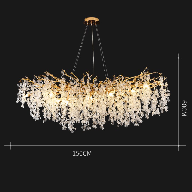 Nordic Crystal Luxury LED Chandelier Lighting Home Decoration LOFT Villa Lustre Living Room Hotel Hall Art Indoor Decor Lighting