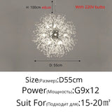 Modern Dandelion LED Lighting Pendant Lights Living Room Dining Room Bedroom pendant Lights Starry Fireball Lighting Fixtures