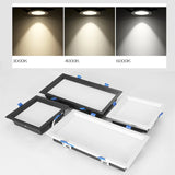 LED panel light dimmable recessed downlight 12W 24W 36W square LED spotlight led ceiling light AC86V-265V home office light