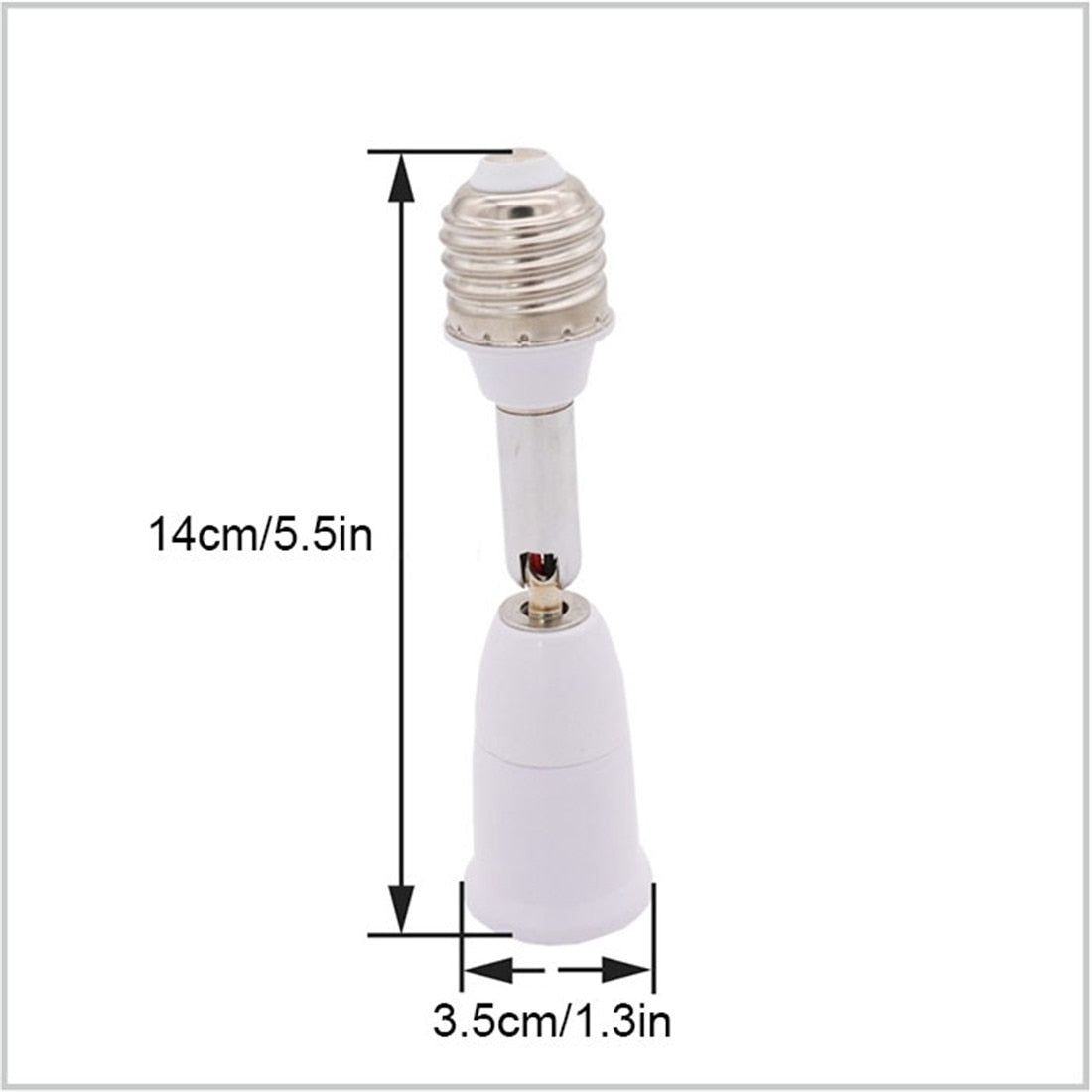 Flexible Position Holder Extender for E27 Socket Adjustable E27 to E27 Base Converter for Screw Bulb Extension Adapter