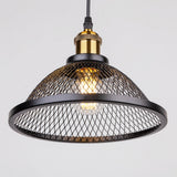 Vintage Retro Black Iron Net-Cage Kitchen Pendant Light E27 LED Hang lamp Fixture For Bedroom Living Room Restaurant