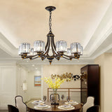 Modern Crystal Chandeliers Luxury 8-Light Chandelier Lighting Flush Mount Ceiling Lights Kitchen Island Hanging Pendant Light