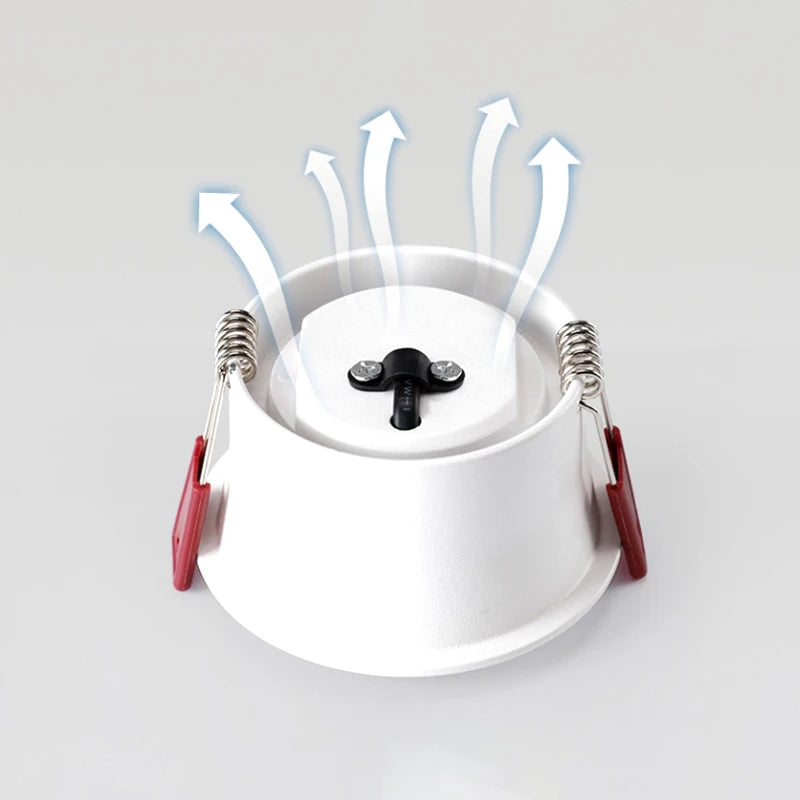 Dimmable Recessed Deep Glare LED Downlights 7W 12W 15W 20W LED Ceiling Spot Lights AC85~265V LED Ceiling Lamps Indoor Lighting