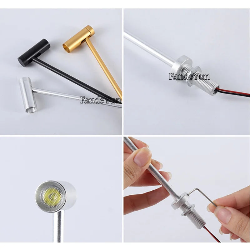 3W 200/300mm/350mm LED spotlights Showcase Light wall lamp For Exhibition Display AC110V 220V DC12V Led Spot Jewelry Display