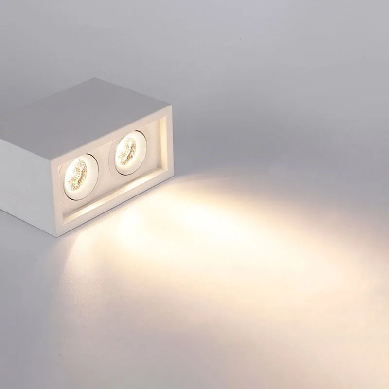 Square White Black LED COB Ceiling Lamp Surface Mounted Downlight 12W/15W AC90~260V 3000K LED Spot Light for Indoor lighting