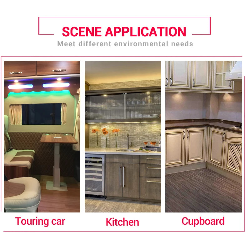 Cabinet Spotlight Household Ultra-thin 9mm Showcase Surface Mounted LED Panel Light DC12V Kitchen Furniture Mini Small Downlight