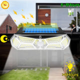 Solar Lights Outdoor Motion Sensor 158LEDs IP65 Waterproof Super Bright Solar Wireless Wall Lamp with 3Modes and 8Wide Angle