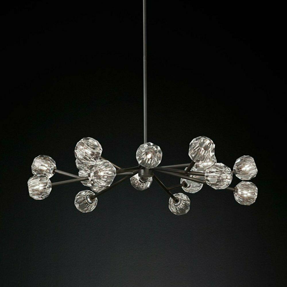 18-Heads Sputnik Chandelier G9 LED Crystal Ceiling Fixtures Lighting Decors Lamps