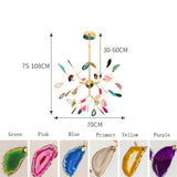 Nordic Romantic Firefly LED Chandelier Light Stylish Tree Branch/Round Metal Dining Room Restaurant Ceiling Spotlight Chandelier