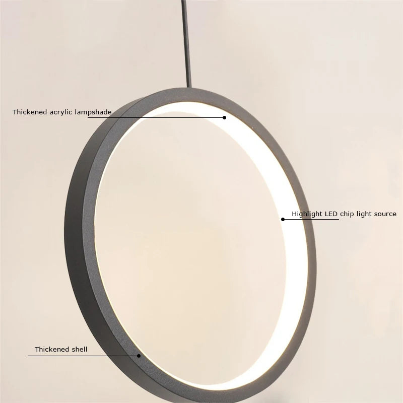 Nordic Restaurant Lamp Kitchen Island Pendant Light Bedside Led Lighting Light Fixtures Bedroom Decor Hanging Light White Black