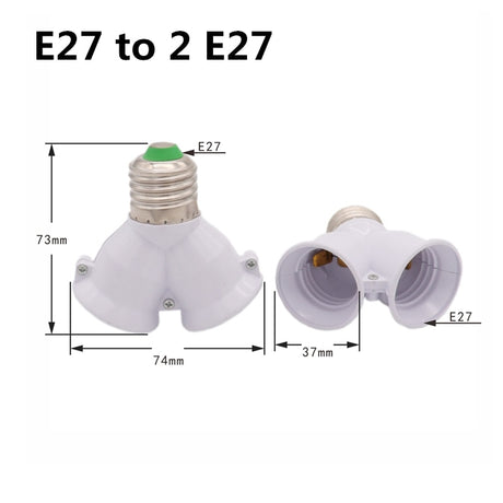 E27 To E27 Lamp Base Extender 65mm 95mm 197mm Lamp Holder Converter E27-E27 Flame Retardant Lamp Socket Adapter For Light Bulb
