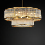 E14 LED Retro American Copper Golden Round Linear Pendant Lights.Pendant Light Suspension Luminaire Lampen For Dinning Room