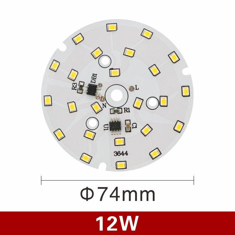 LED Downlight Chip 3W 5W 7W 9W 12W 15W 18W Round Light Chip AC 220V-240V 2835SMD Lamp Beads Cold/Warm white Lighting Spotlight