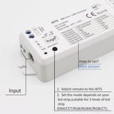 LED Controller 12v 24v 5 in 1 Dimmer RGB CCT RGBW RGBWW RGBCCT Strip Light Smart Life Wifi 2.4G RF Wireless Remote WT5