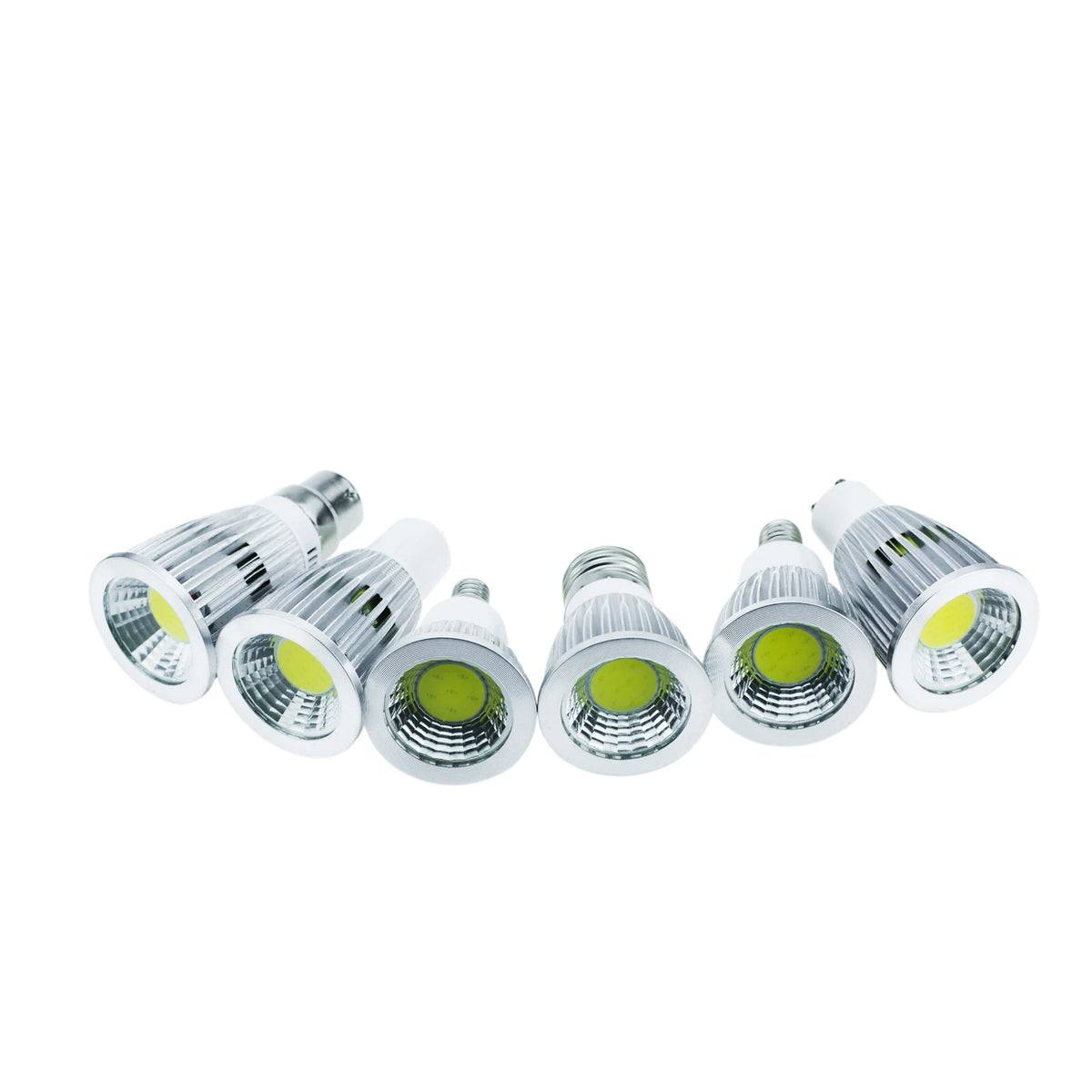 10-Pack Low Voltage Dimmable COB LED Spotlight Bulbs (DC 12V-24V | 6W/9W/12W) - GU10, MR16, E27 High-Power Bulbs in Warm & Cold White