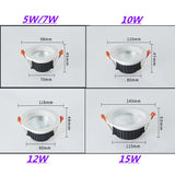 Commercial COB LED Downlight - 5W-15W High-CRI Spotlight for Clothing Stores