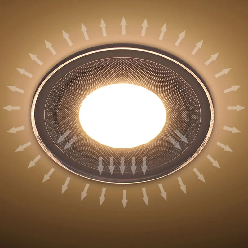 Light Guide LED Downlight 3W 5W 7W 9W 12W 15W Ceiling Recessed Lamps Round Shape Acrylic Panel Indoor High Brightness