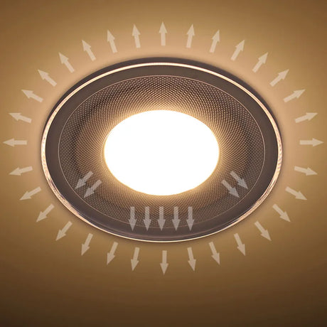 Light Guide LED Downlight 3W 5W 7W 9W 12W 15W Ceiling Recessed Lamps Round Shape Acrylic Panel Indoor High Brightness