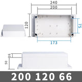 IP67 Waterproof Electronic Project Box with Mounting Ears - Outdoor Plastic Junction Enclosure & Instrument Housing Case