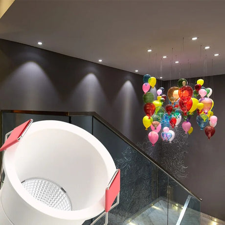 Mini LED Downlight COB 7W 5W 3W Dimmable 110V 220V Recessed Spotlight 24° White and Black Ceiling Lamp For Wine Cabinet Light