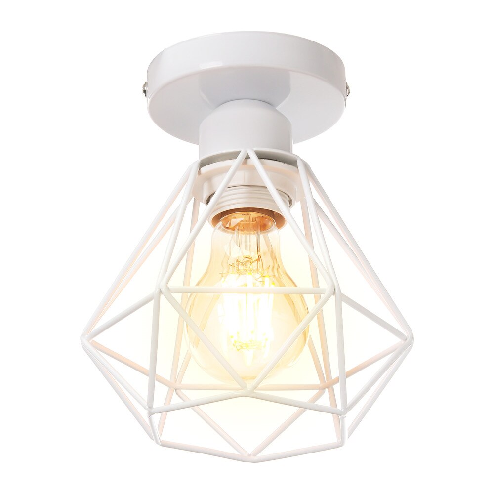 Vintage Pendant Lamp Iron Frame Ceiling Lighting Paint Restaurant Teahouse Chandelier Indoor Wrought Metal Modern Pendant Lights