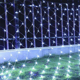 LED Net Grid String Light (1.5x1.5m / 3x2m / 6x4m) - Waterproof Mesh Fairy Lights for Garden & Christmas Decor