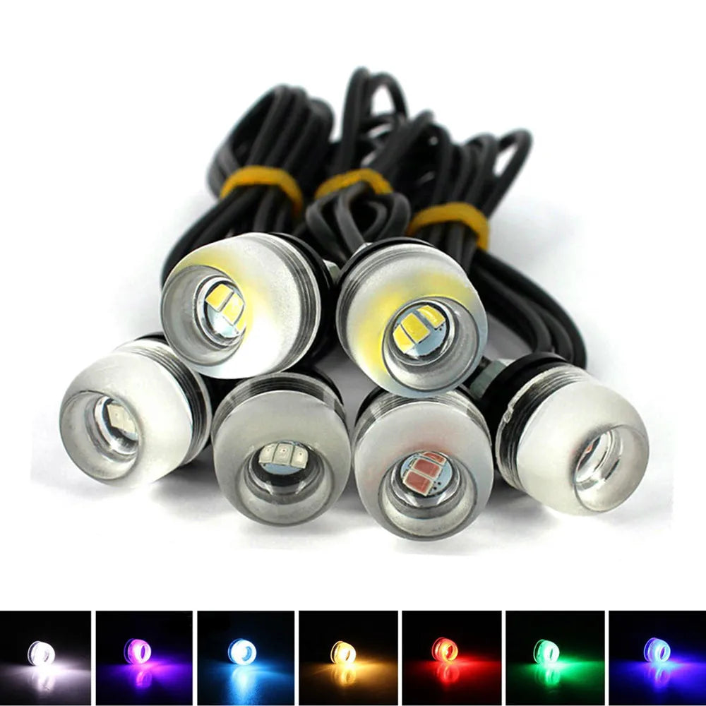 18mm 5630 5730 3 LED DRL Eagle Eye Lamp Daytime Running Lights Warning Fog lights Parking Signal Lamp 12V Yellow Amber White Ice