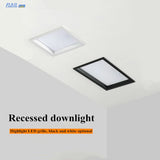 LED panel light dimmable recessed downlight 12W 24W 36W square LED spotlight led ceiling light AC86V-265V home office light