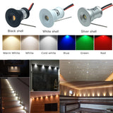 20pcs LED Spotlight Dimmable 12V 3V 24V Downlight 1W Recessed Ceiling Lamp Kitchen Cabinet Stair Spot Bulb Light