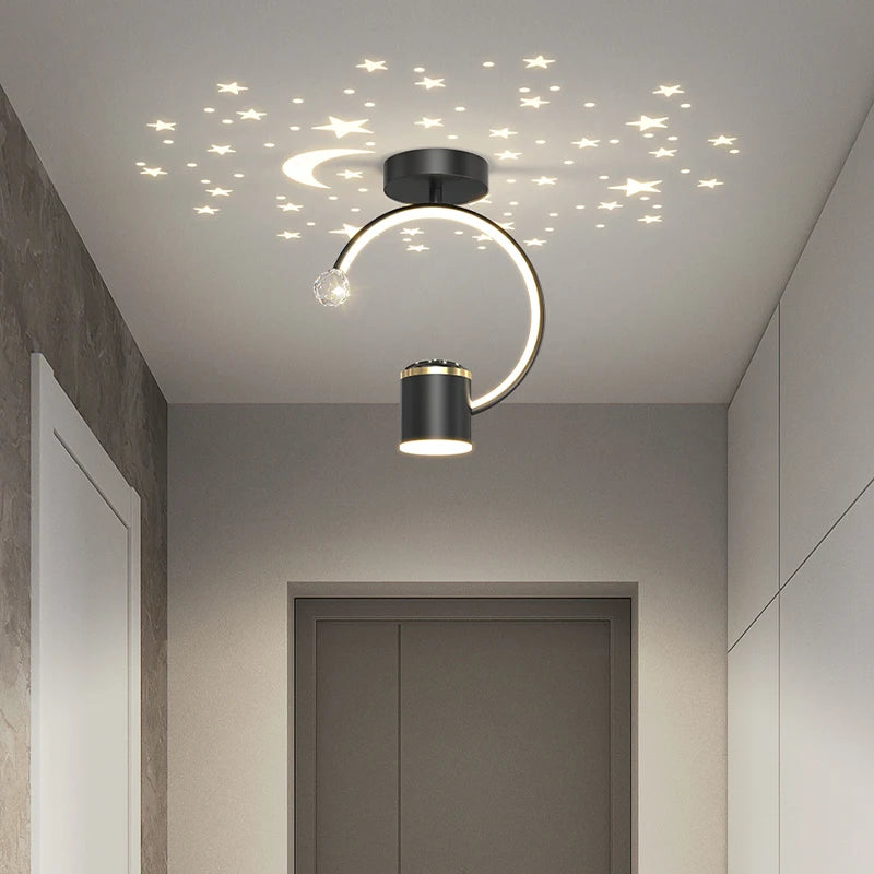 Mini Aisle LED Chandelier For Porch Corridor Hallway Lamps Star Decoration Kitchen Gallery Bedroom Villa Office Indoor Lights