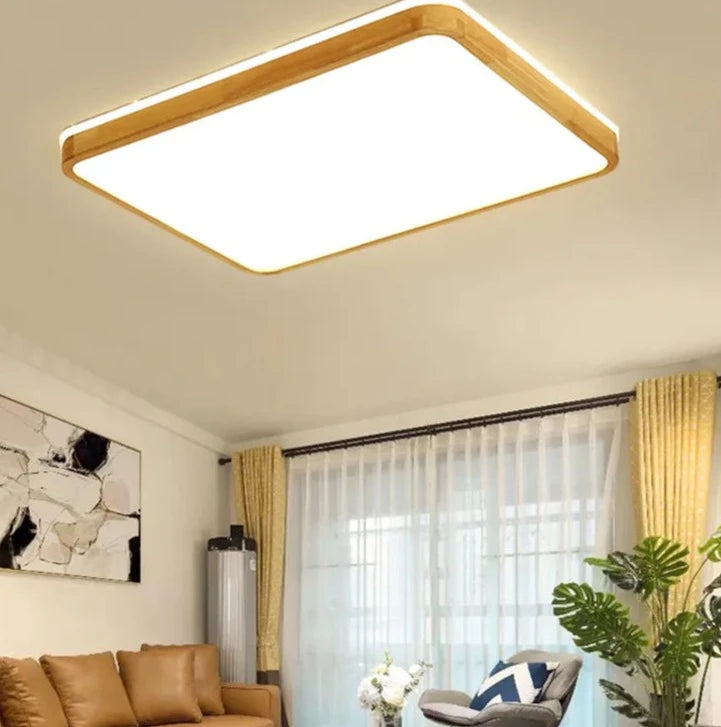 Modern Real Wooden LED Ceiling Lights For Bedroom Aisle Kitchen Dining Living Study Room Wardrobe Foyer Indoor Warm Home Lamps