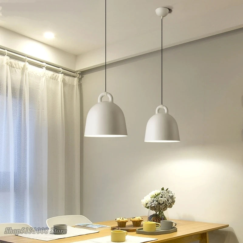 Denmark Bell Shape Pendant Light Modern dining room Hanging lamp Resin Fixtures Living Room Loft Industrial Home Decor&#39;s Luminaire