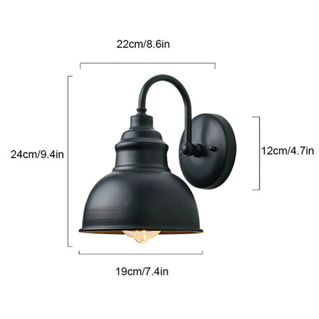 Minimalist Outdoor Wall Lanterns ,Aluminum Exterior Gooseneck Light, Farmhouse Barn Porch Light for Garden ,Garage, Yard, Front Door