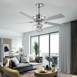 Reversible Blades Chandelier Ceiling Fan Lights 3 Speed Sets Pendant Lamp Remote Control for Living Room